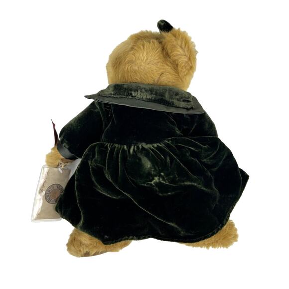 Russ Vtg Collection 11" Teddy Bear Green Velvet Dress Lady Larissa Certificate - Picture 9 of 10